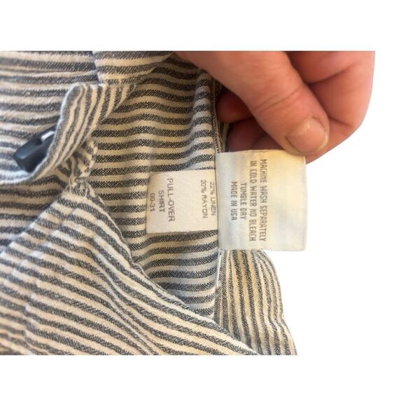 Mill Valley Clothing Company Small Gray White Stripe Pullover Shirt made in the - Picture 12 of 16